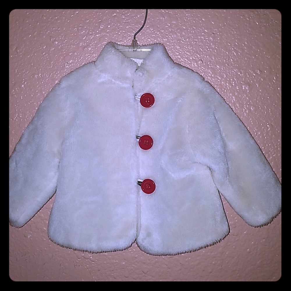 White fur jacket